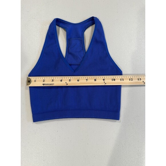 Free People Movement Crop Tank Top Womens XS/S Blue Stretch Tight Athletic - Picture 4 of 4